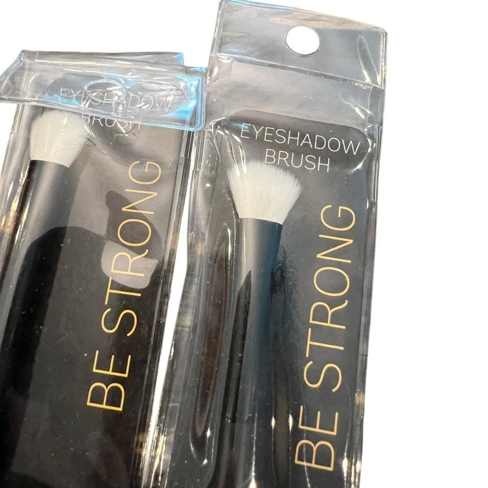 Beauty Essentials Makeup Brush 2 Pc Eyeshadow Brush‎ Black White NEW